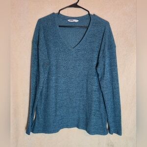 Sonoma Women's Long Sleeve V Neck Sweater Oeko-Tex Green  Size L